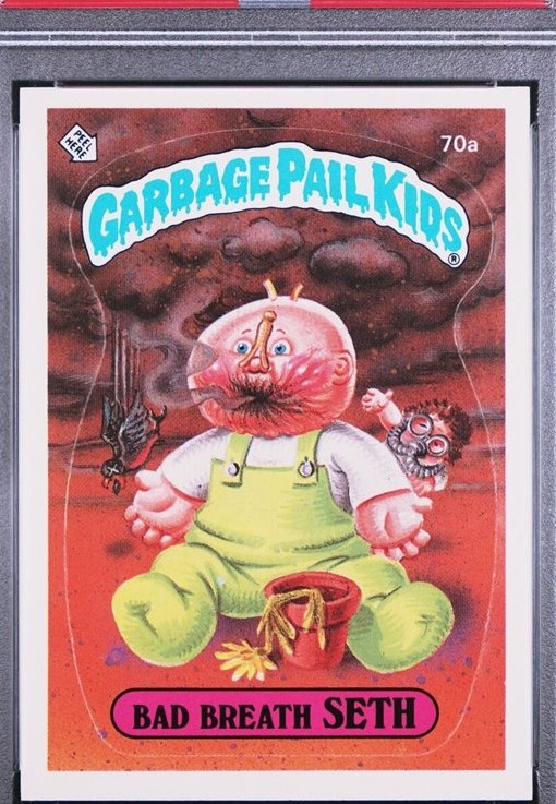 1985 Topps Garbage Pail Kids Series 2 Glossy #70a Bad Breath Seth front
