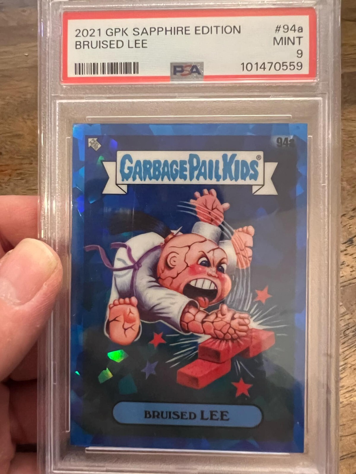 2021 Topps Garbage Pail Kids Sapphire Edition #94a Bruised Lee front