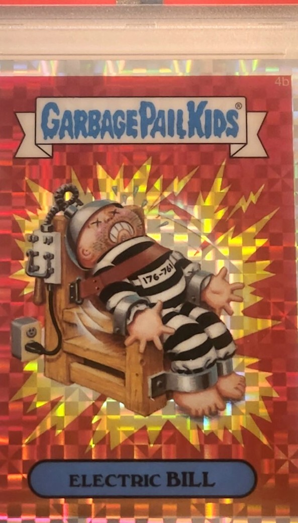 2013 Topps Garbage Pail Kids Chrome Series 1 X-Fractor #4b Electric Bill front