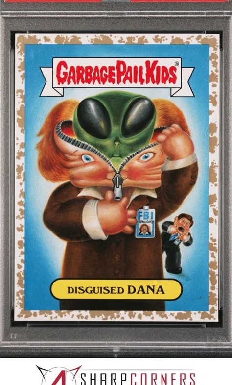 2016 Topps Garbage Pail Kids Trashy Tv Reboot Tv Series Sticker Fool'S Gold #1b Disguised Dana front