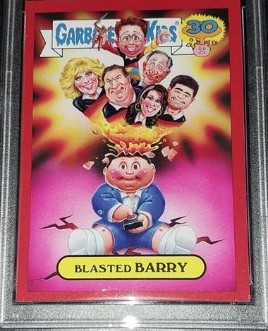 2015 Topps Topps Garbage Pail Kids 30Th Anniversary Checklist Metallic Red #2b Blasted Barry front