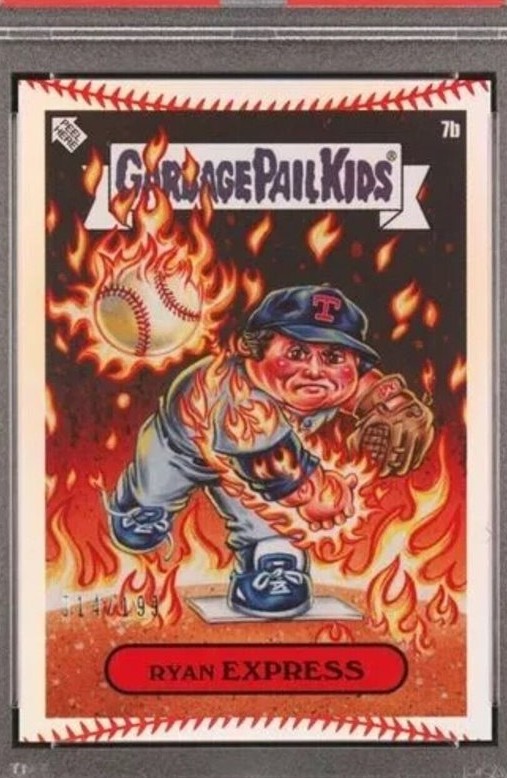 2023 Topps Topps Garbage Pail Kids X Mlb Series 3 Baseball Stitching Foil #7b Ryan Express front
