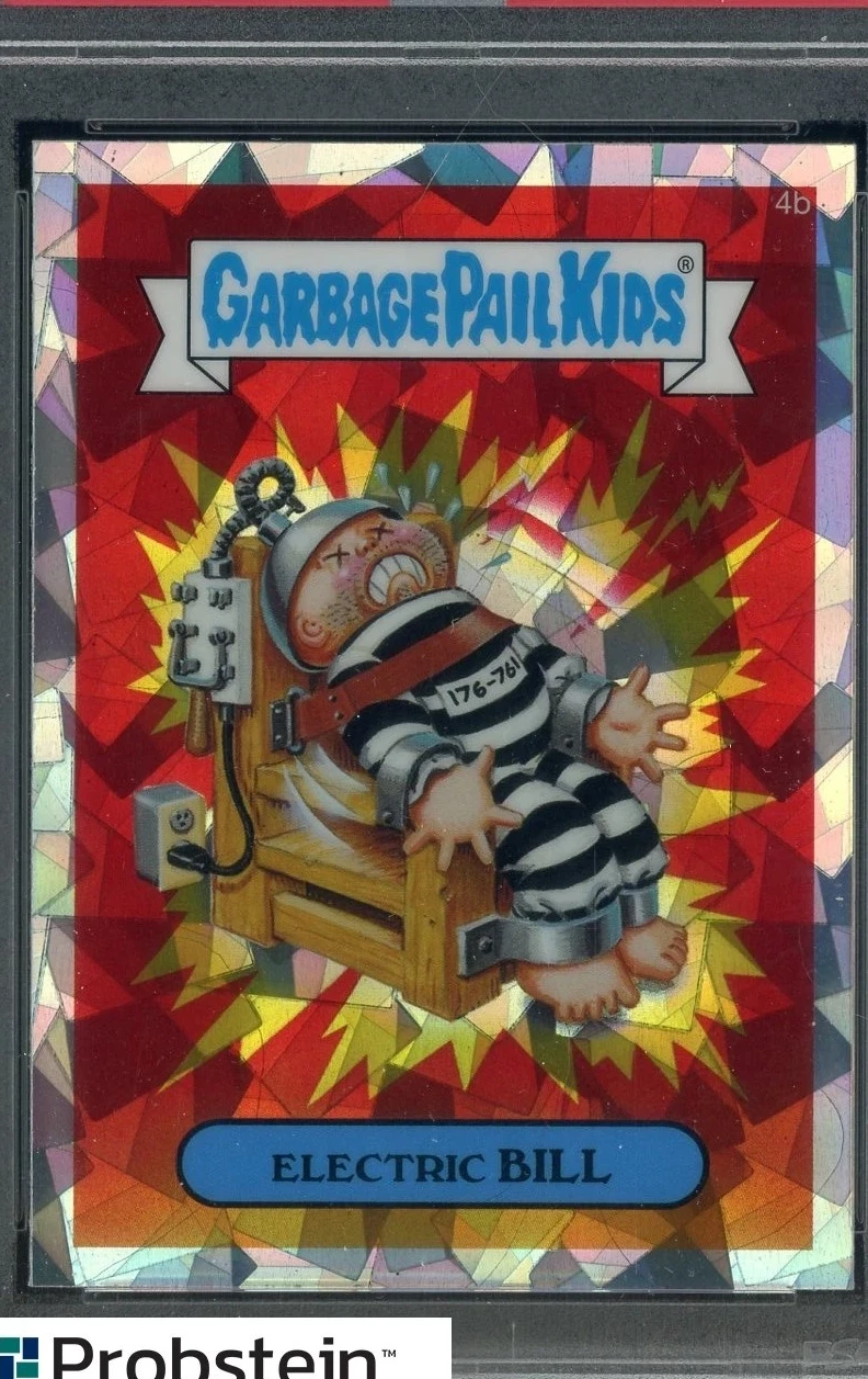 2013 Topps Garbage Pail Kids Chrome Series 1 Atomic Refractor #4b Electric Bill front