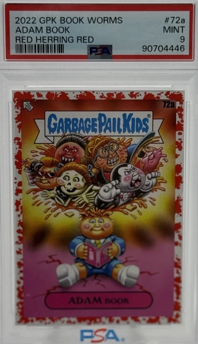 2022 Topps Garbage Pail Kids Book Worms Red Herring Red #72a Adam Book front
