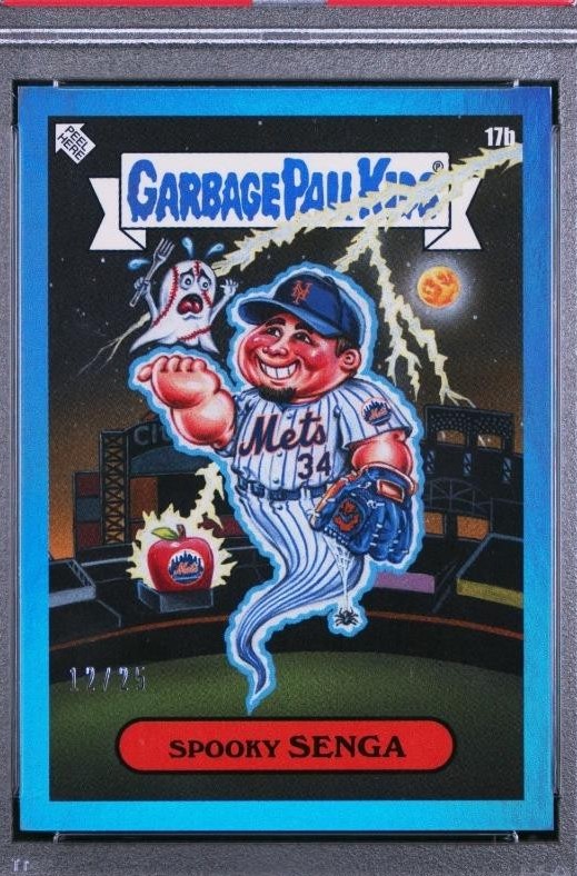 2023 Topps Topps Garbage Pail Kids X Mlb Series 3 Blue Foil #17b Spooky Senga front