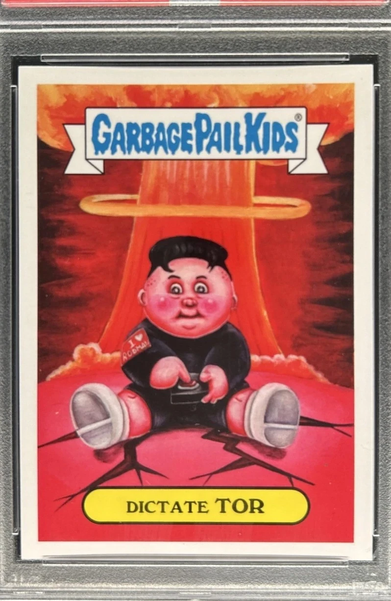 2017 Topps Garbage Pail Kids Adam-Geddon Series 1 Nuclear Sticker #4b Dictate Tor front