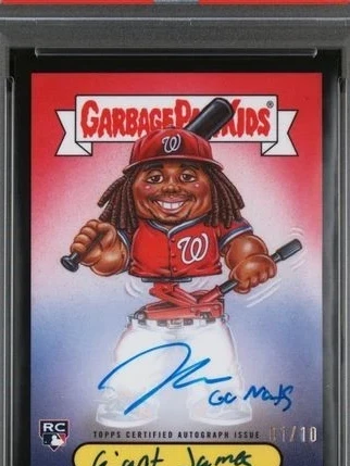 2025 Bowman Chrome Bowman Gpk Autographs Giant James/James Wood PSA 9