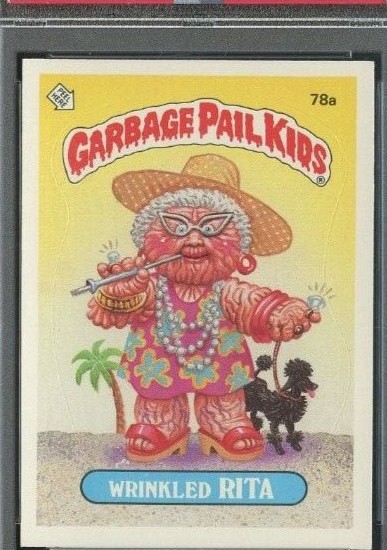 1985 Topps Garbage Pail Kids Series 2 #78A Wrinkled Rita front