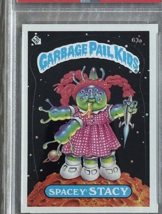 1985 Topps Garbage Pail Kids Series 2 Glossy #63a Spacey Stacy front