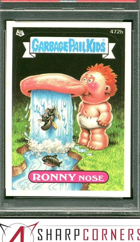 1988 Topps Garbage Pail Kids Series 12 #472b Ronny Nose front