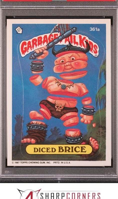 1987 Topps Garbage Pail Kids Series 9 #361a Diced Brice front