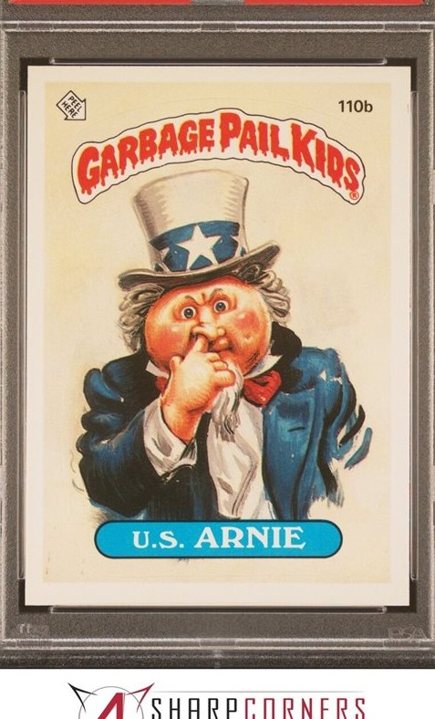 1986 Topps Garbage Pail Kids Series 3 Big Sister Back #110b U.S. Arnie front