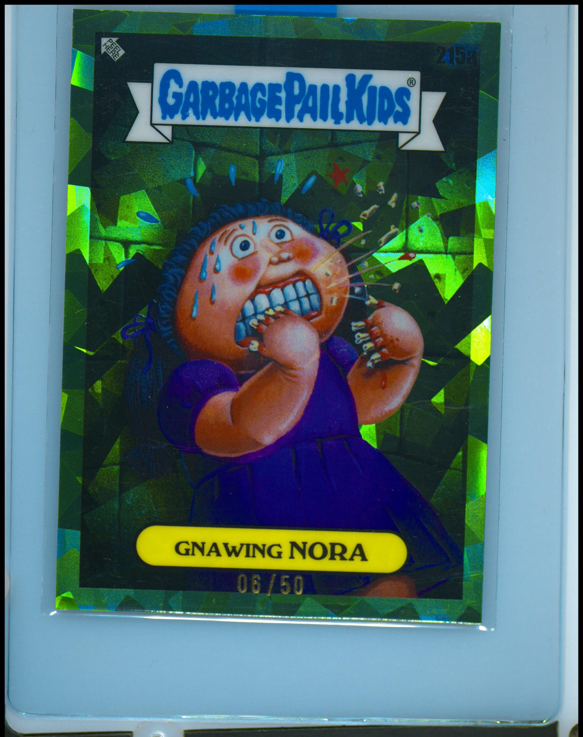 2023 Topps Topps Garbage Pail Kids Sapphire Edition Green #215a Gnawing Nora front
