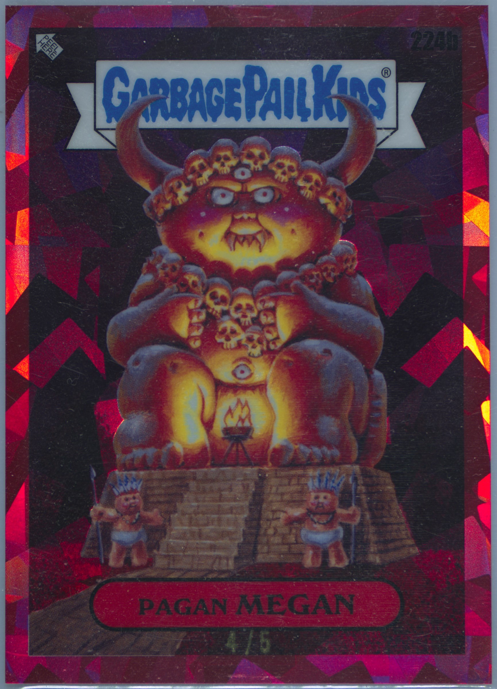 2023 Topps Topps Garbage Pail Kids Sapphire Edition Red #224b Pagan Megan front