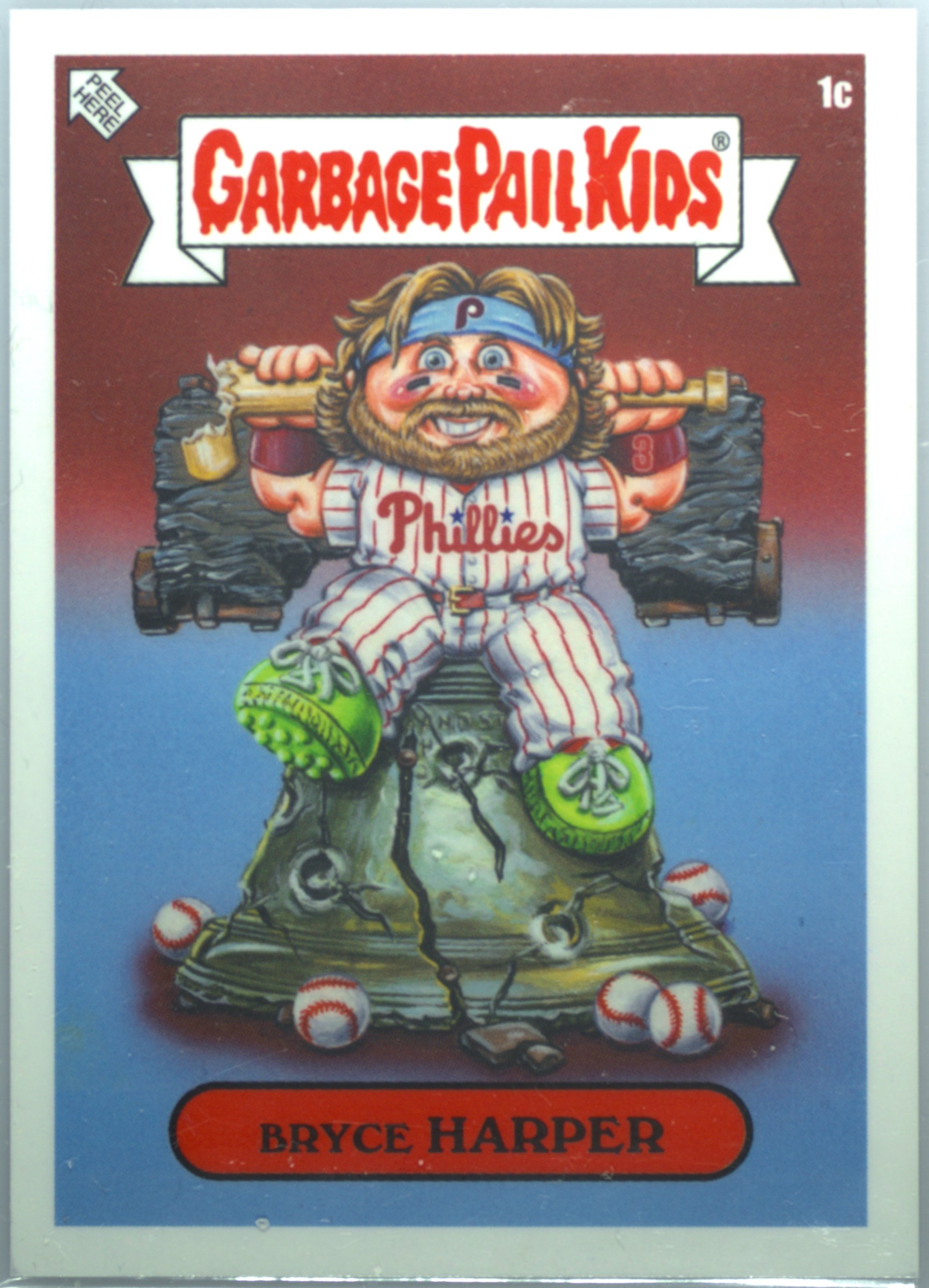 2023 Topps Topps Garbage Pail Kids X Mlb Series 3 #1c Bryce Harper front