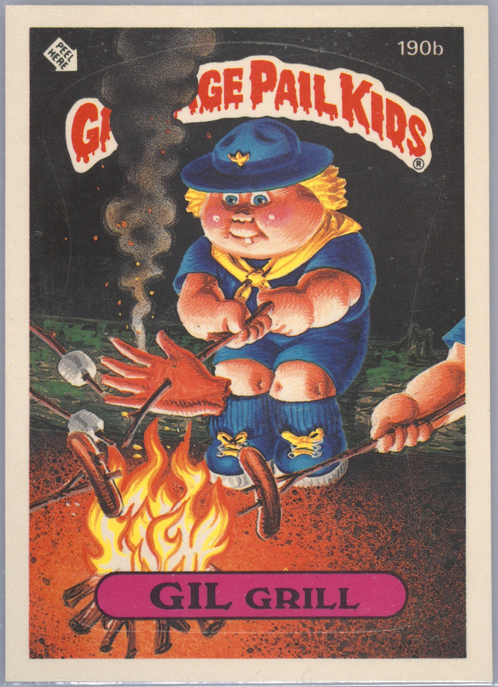 1986 Topps Garbage Pail Kids Series 5 #190b Gil Grill front