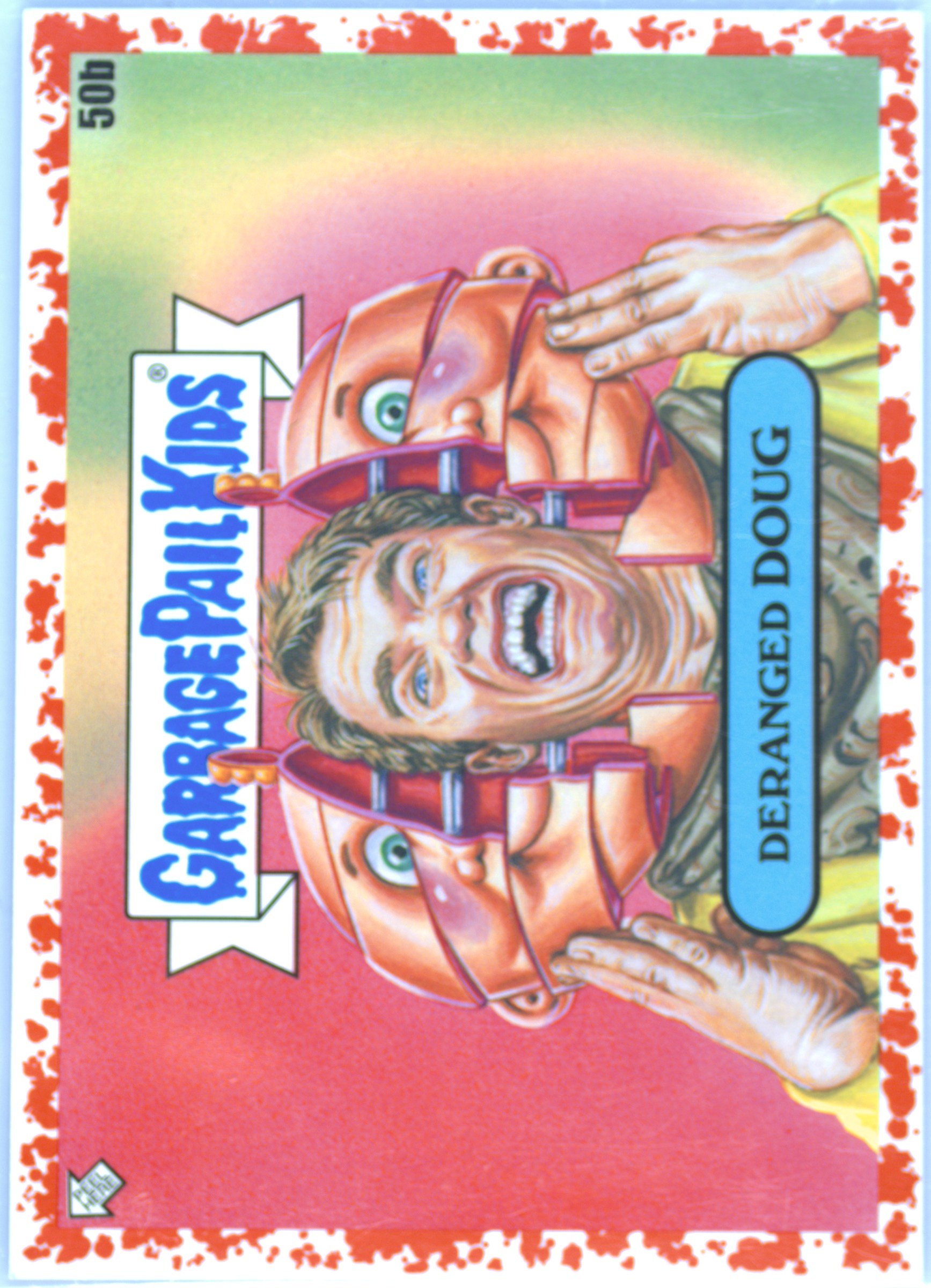 2023 Topps Garbage Pail Kids Intergoolactic Mayhem Supernova Red #50b Deranged Doug front