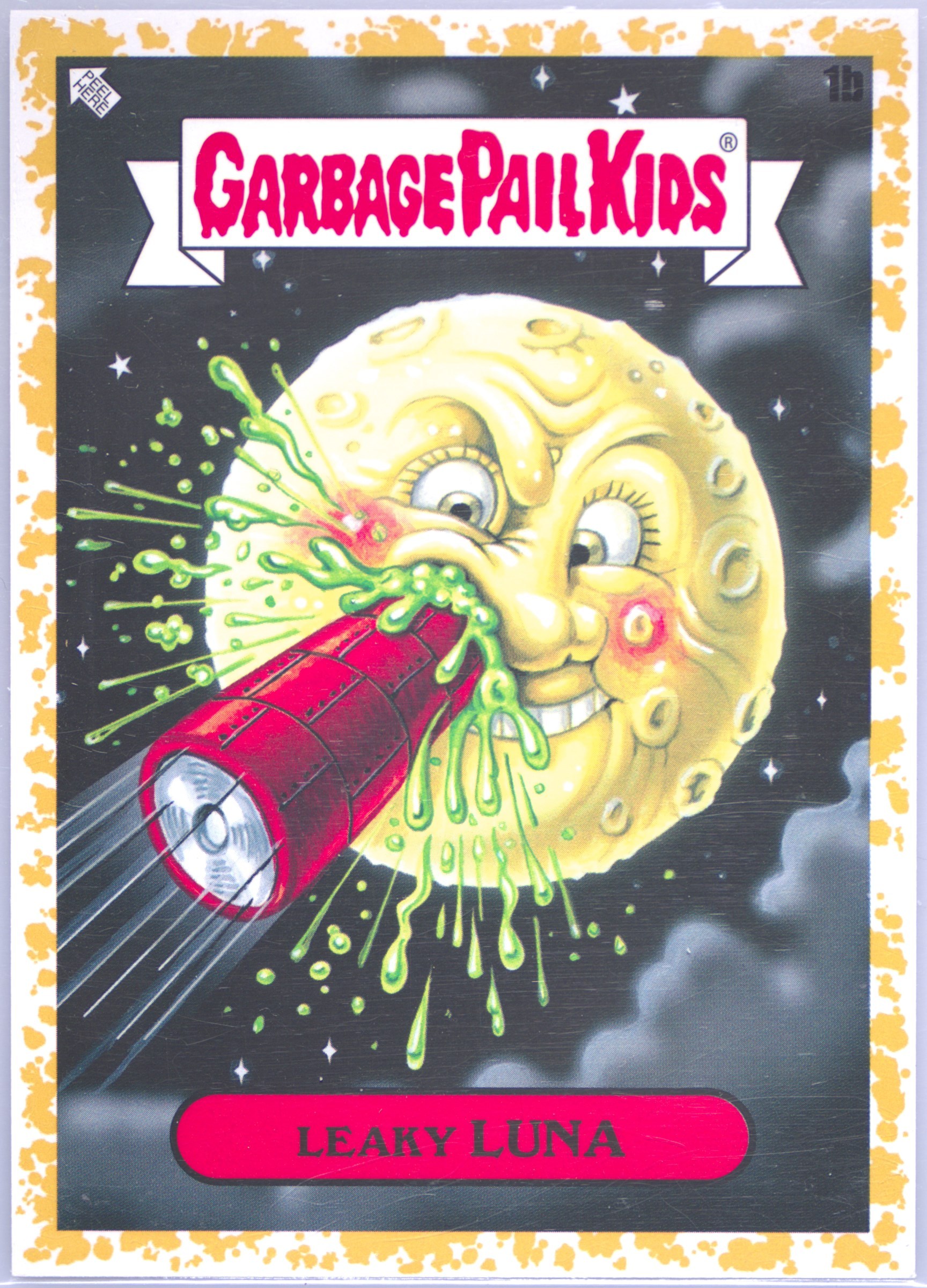 2023 Topps Garbage Pail Kids Intergoolactic Mayhem Fool'S Gold #1b Leaky Luna front