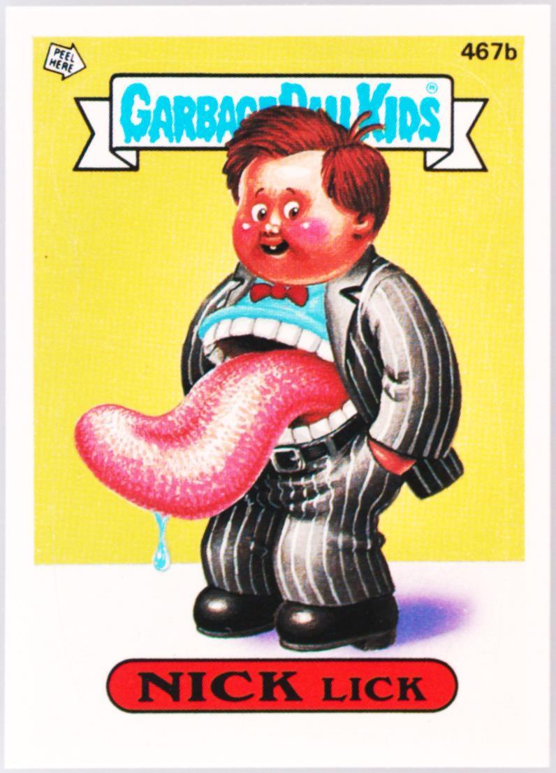1988 Topps Garbage Pail Kids Series 12 #467b Nick Lick front
