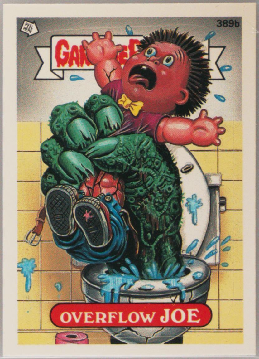1987 Topps Garbage Pail Kids Series 10 #389b Overflow Joe front