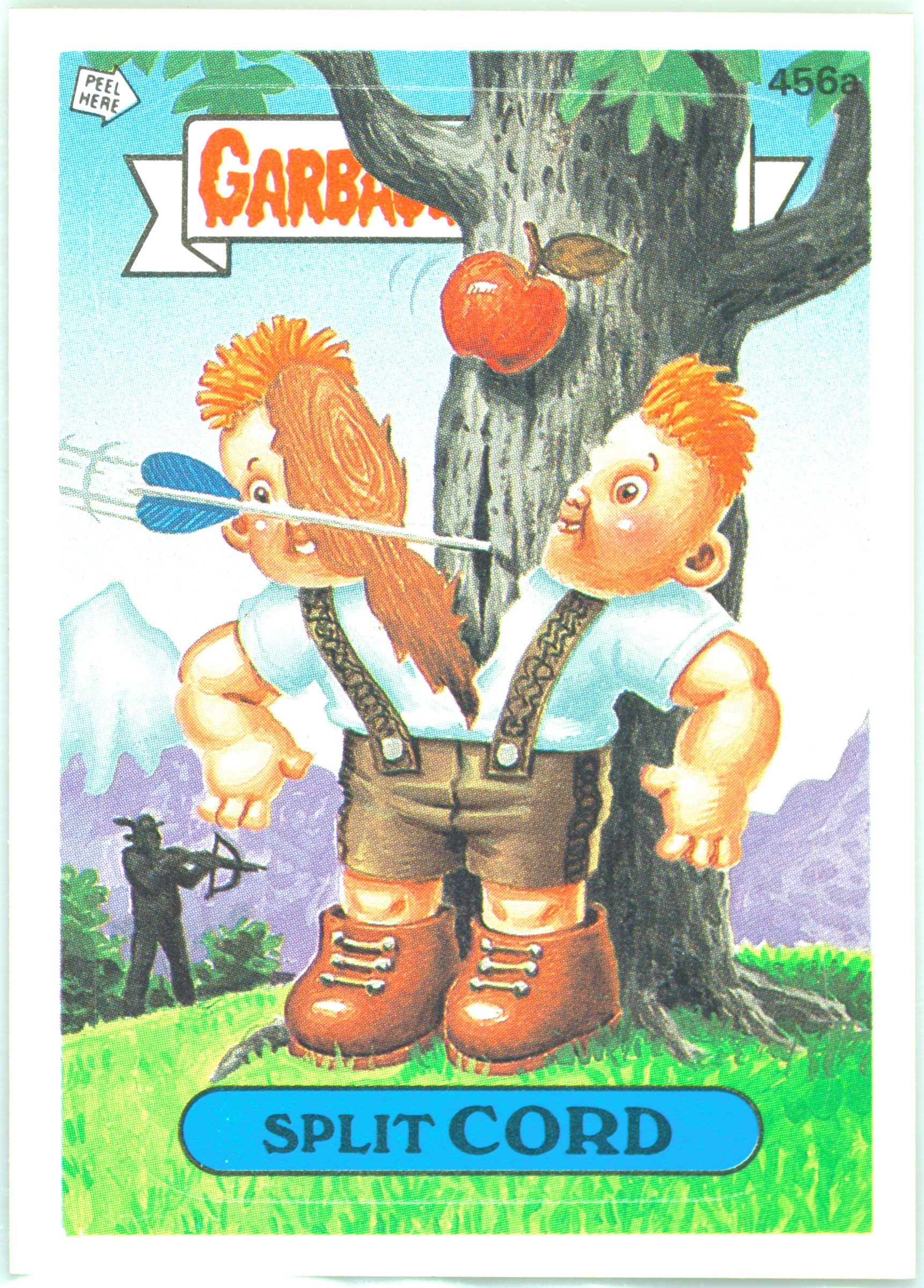 1987 Topps Garbage Pail Kids Series 11 #456a Split Cord front