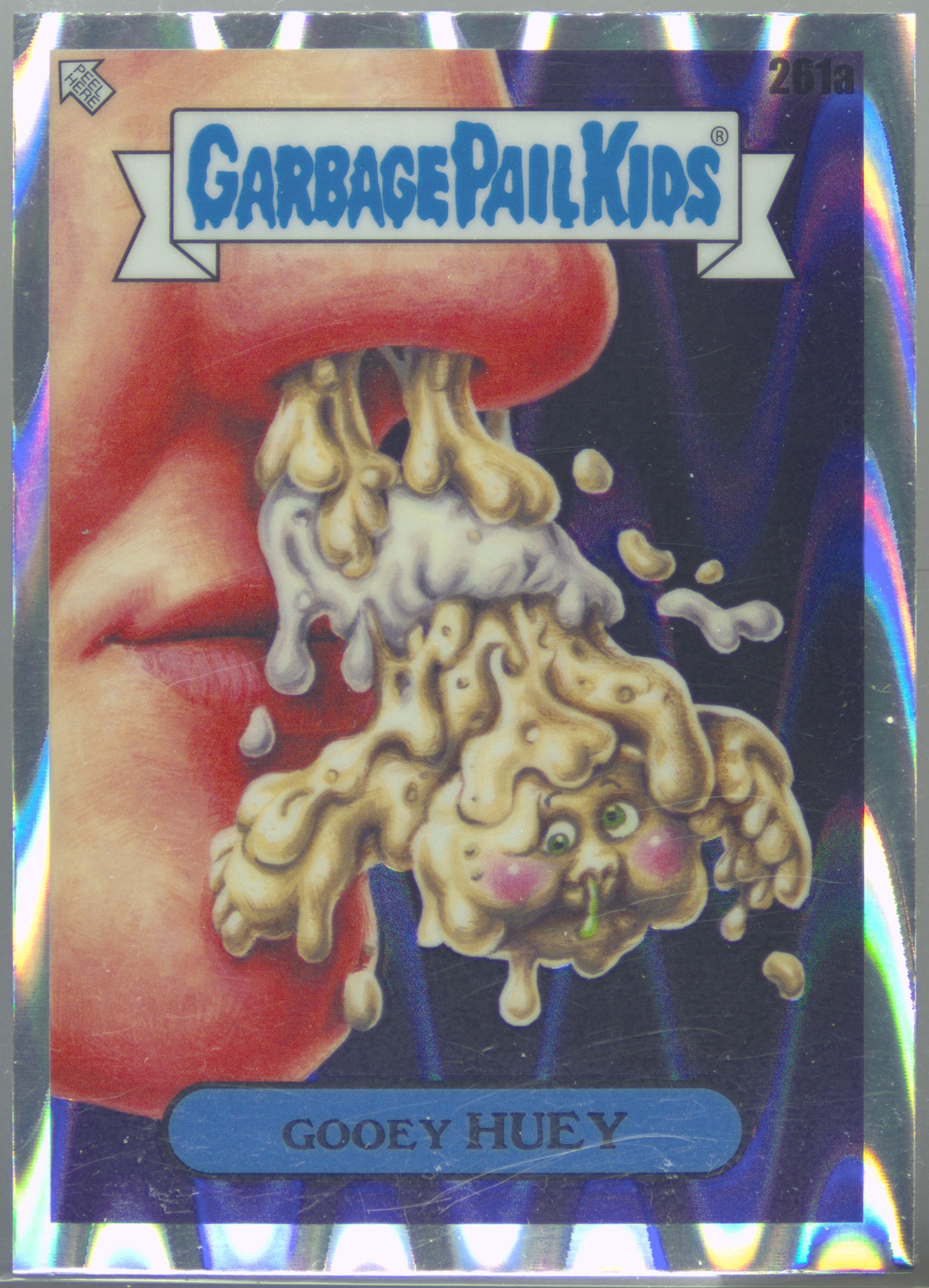 2024 Topps Topps Chrome Garbage Pail Kids Original Series 7 Drool Raywave #261a Gooey Huey front