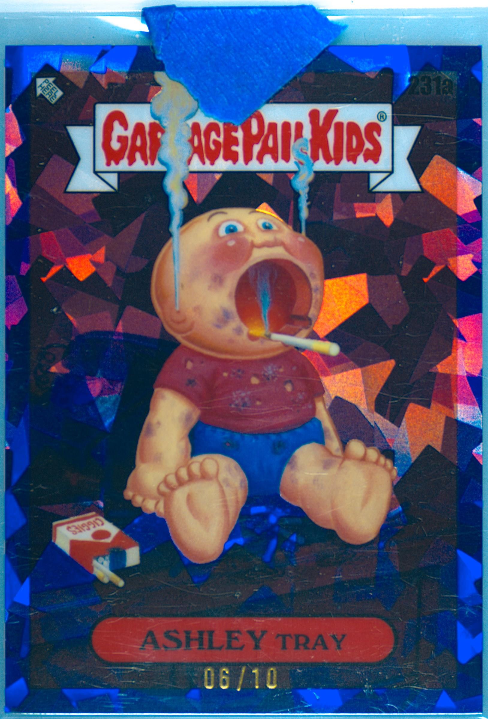 2023 Topps Topps Garbage Pail Kids Sapphire Edition Purple #231a Ashley Tray front