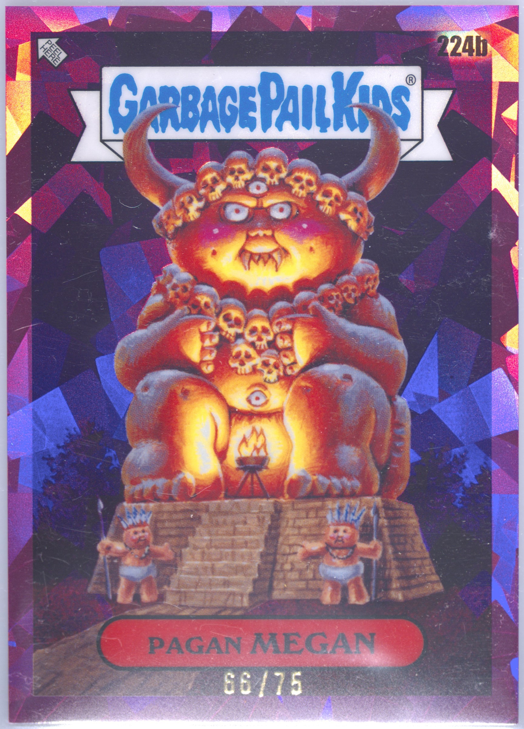 2023 Topps Topps Garbage Pail Kids Sapphire Edition Fuchsia #224b Pagan Megan front