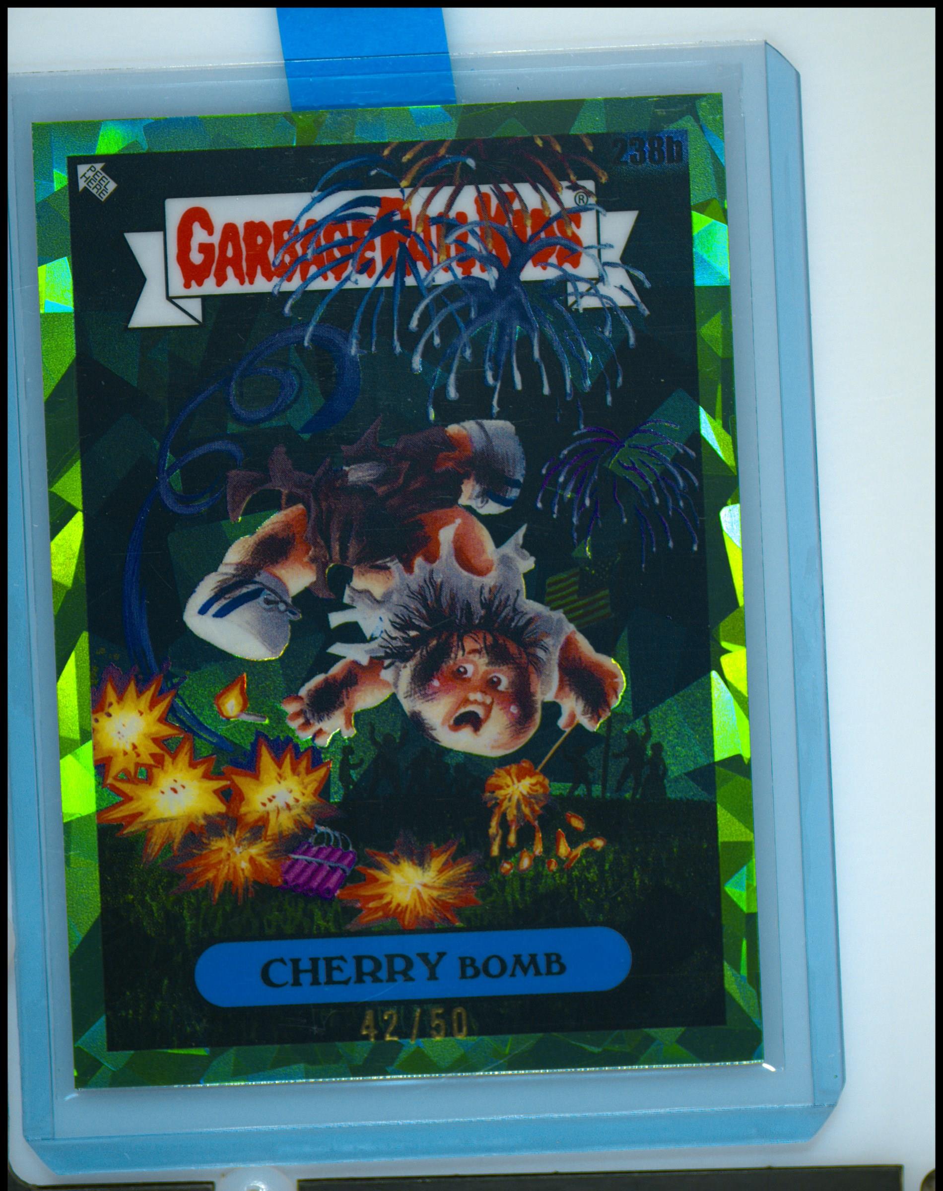 2023 Topps Topps Garbage Pail Kids Sapphire Edition Green #238b Cherry Bomb front