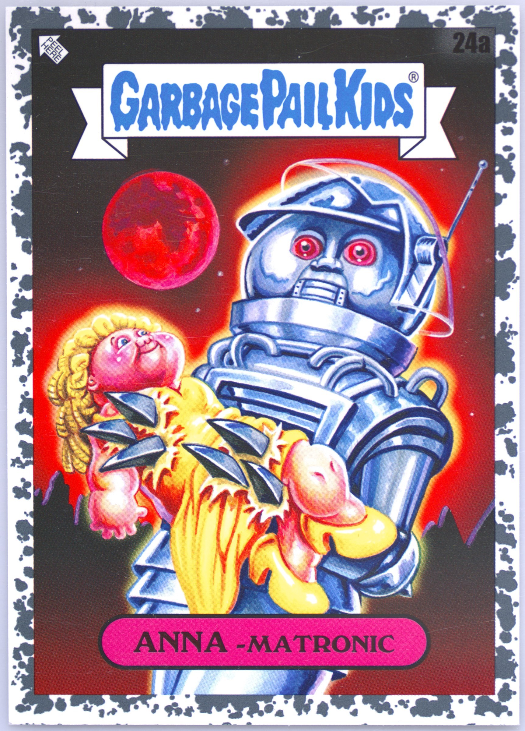 2023 Topps Garbage Pail Kids Intergoolactic Mayhem Moonrock Gray #24a Anna-Matronic front