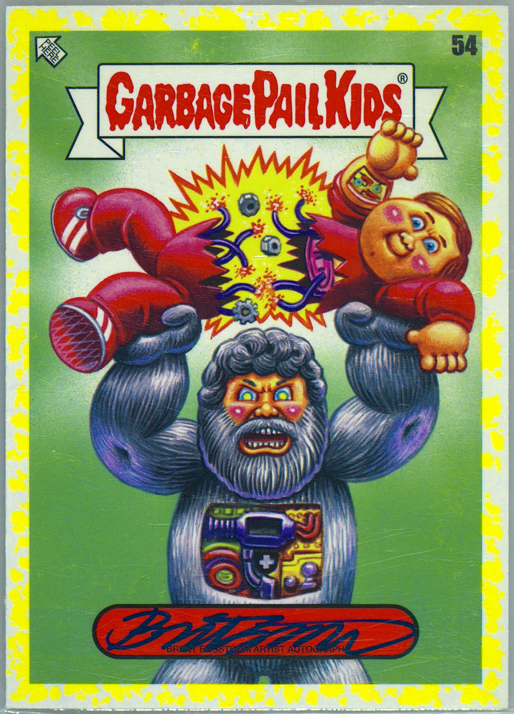 2023 Topps Garbage Pail Kids Intergoolactic Mayhem Artist Autographs Fool'S Gold #54 Brent Engstrom front