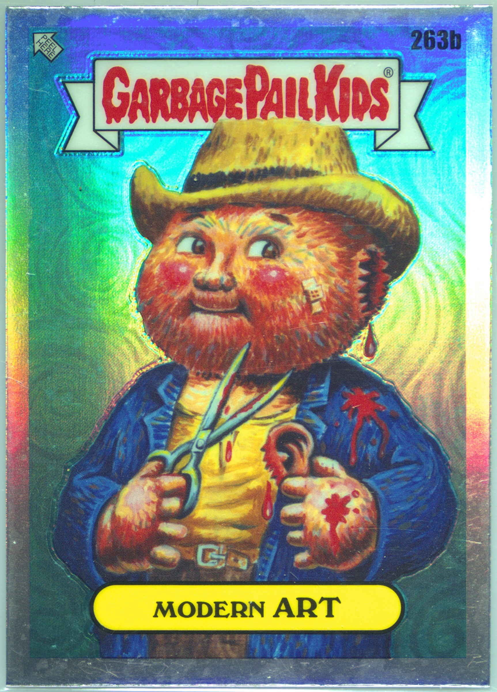2024 Topps Topps Chrome Garbage Pail Kids Original Series 7 Refractor #263b Modern Art front
