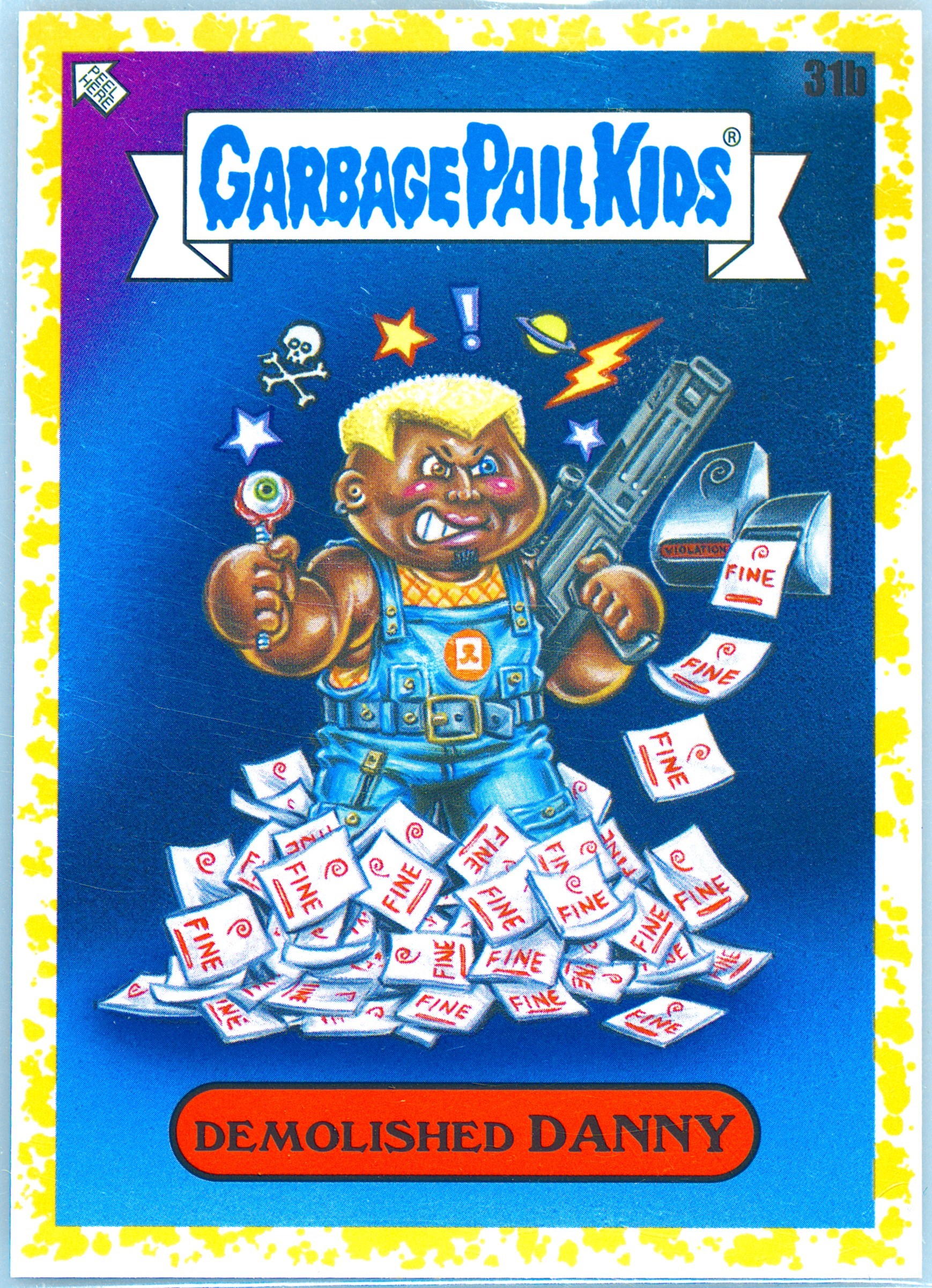 2023 Topps Garbage Pail Kids Intergoolactic Mayhem Fool'S Gold #31b Demolished Danny front