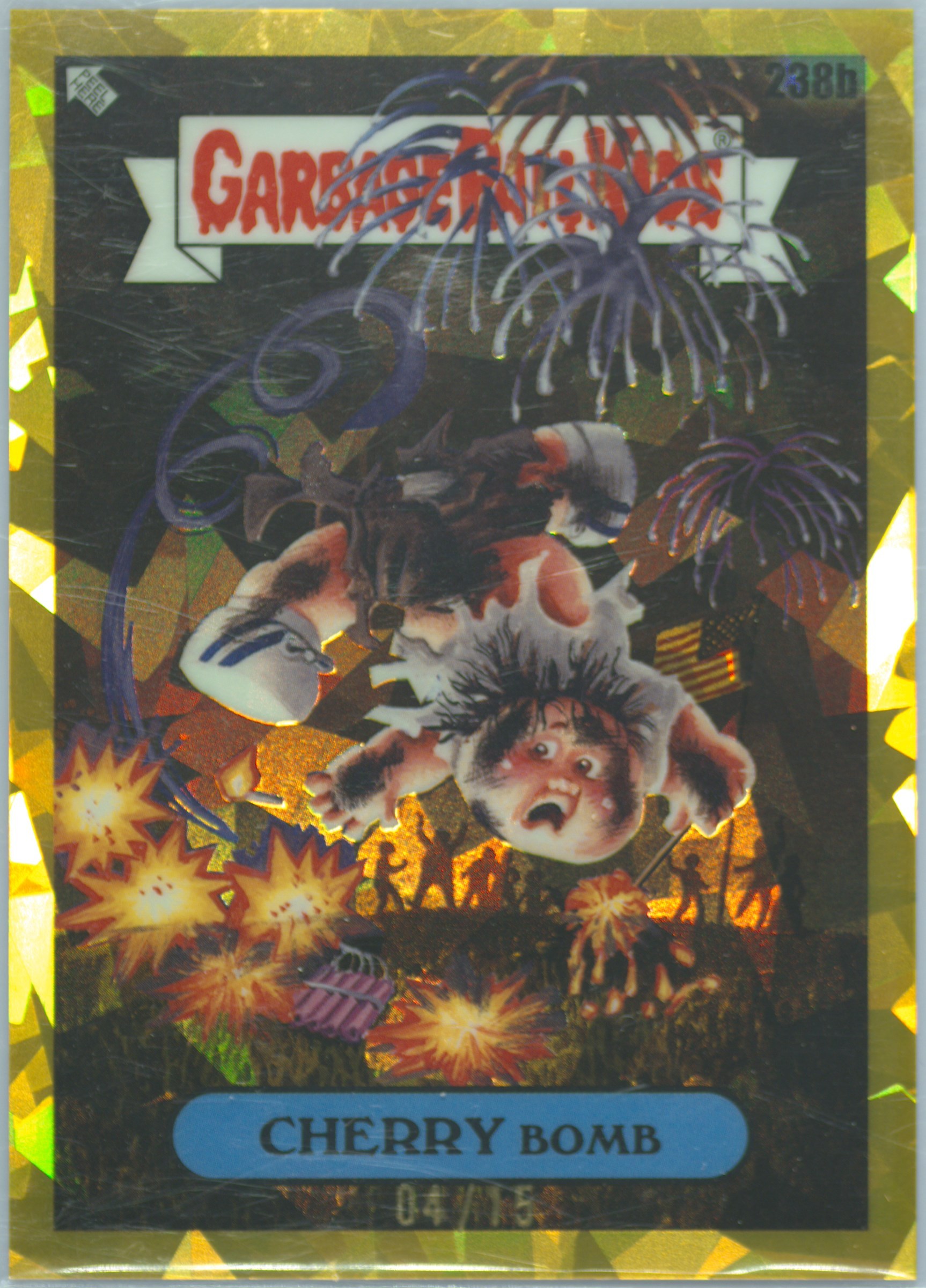 2023 Topps Topps Garbage Pail Kids Sapphire Edition Gold #238b Cherry Bomb front