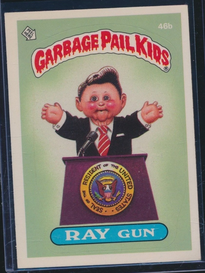 1985 Topps Garbage Pail Kids Series 2 Glossy-Fran Fran Checklist #46b Ray Gun front