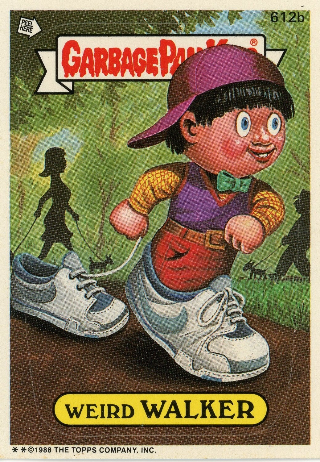 1988 Topps Garbage Pail Kids Series 15 #612b Weird Walker front