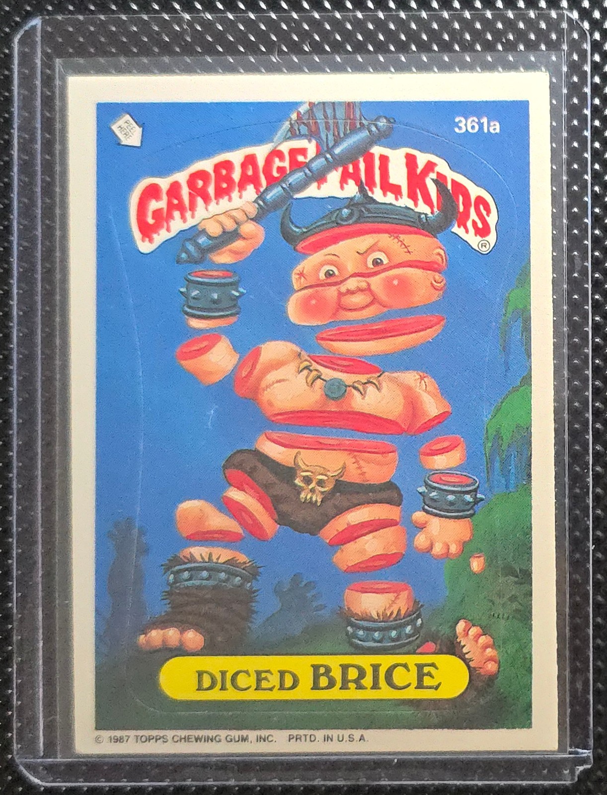 1987 Topps Garbage Pail Kids Series 9 #361a Diced Brice front