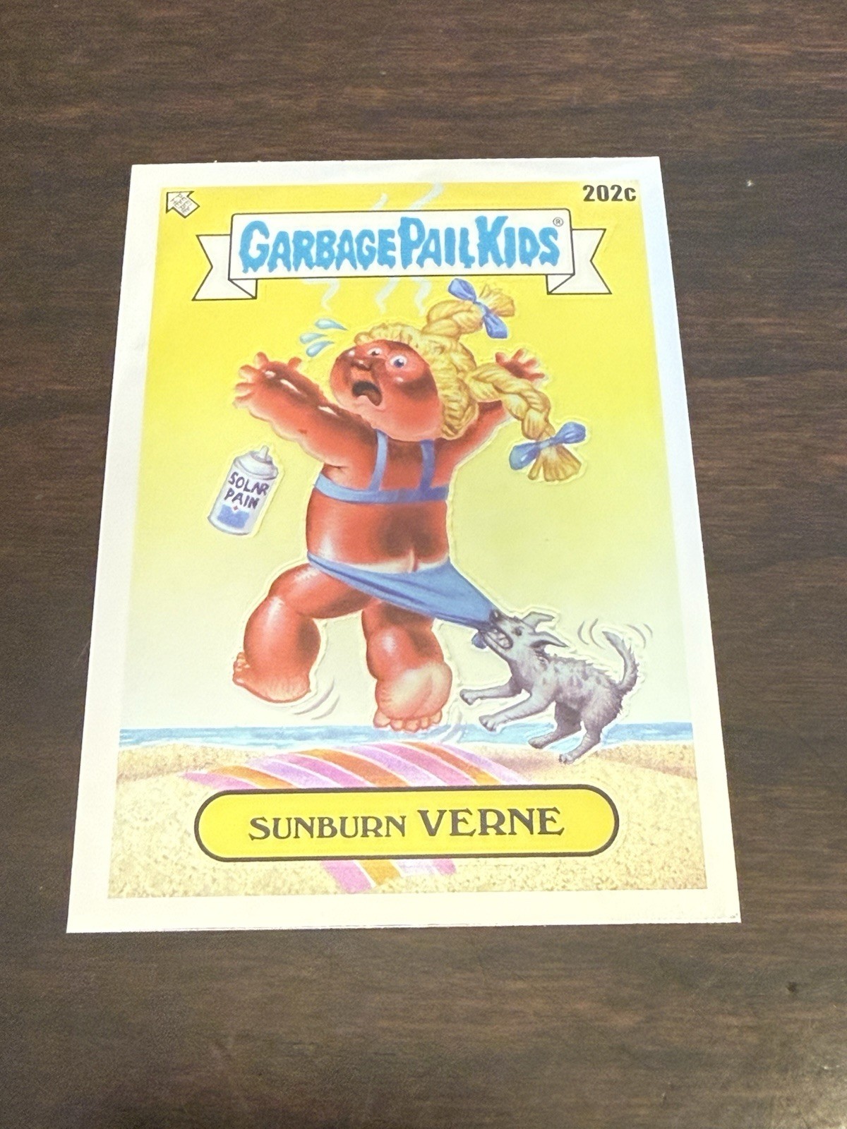 2022 Topps Garbage Pail Kids Chrome #202c Sunburn Verne front