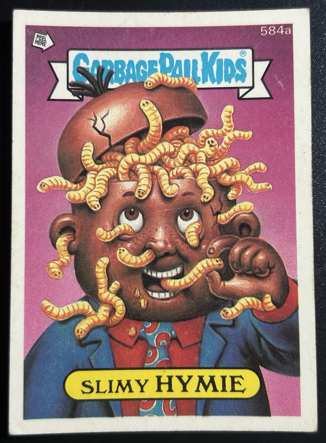 1988 Topps Garbage Pail Kids Series 15 #584A Slimy Hymie front