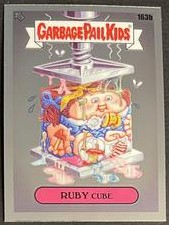 2021 Topps Garbage Pail Kids Sapphire Edition Green #163B Ruby Cube front