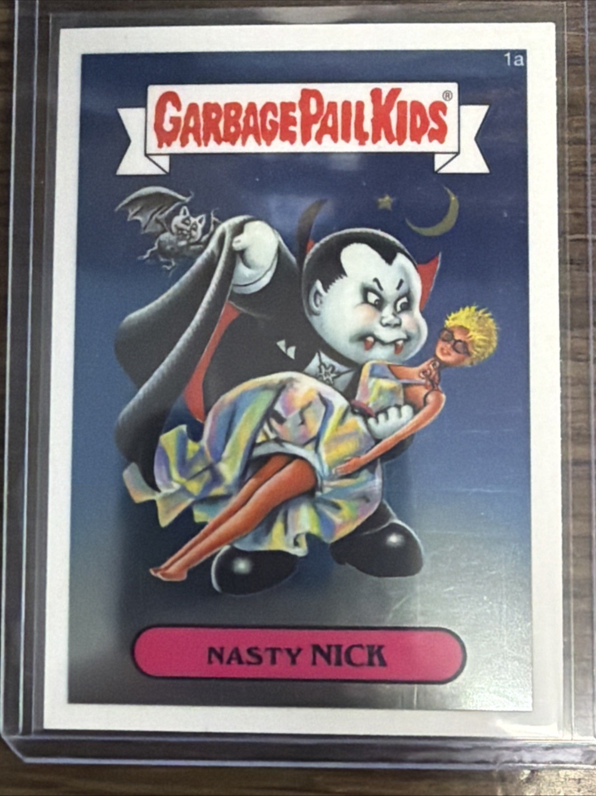 2013 Topps Garbage Pail Kids Chrome Series 1 Gold Refractor #1a Nasty Nick front