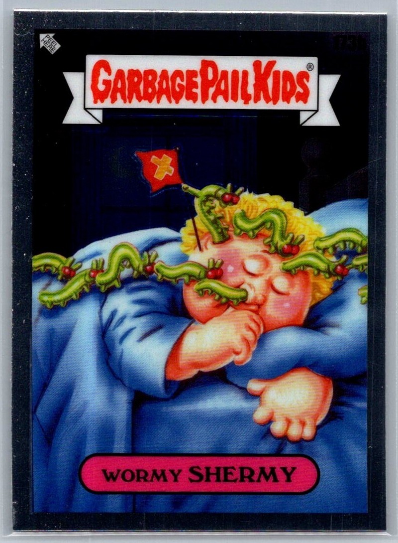 2022 Topps Garbage Pail Kids Chrome #173b Wormy Shermy front
