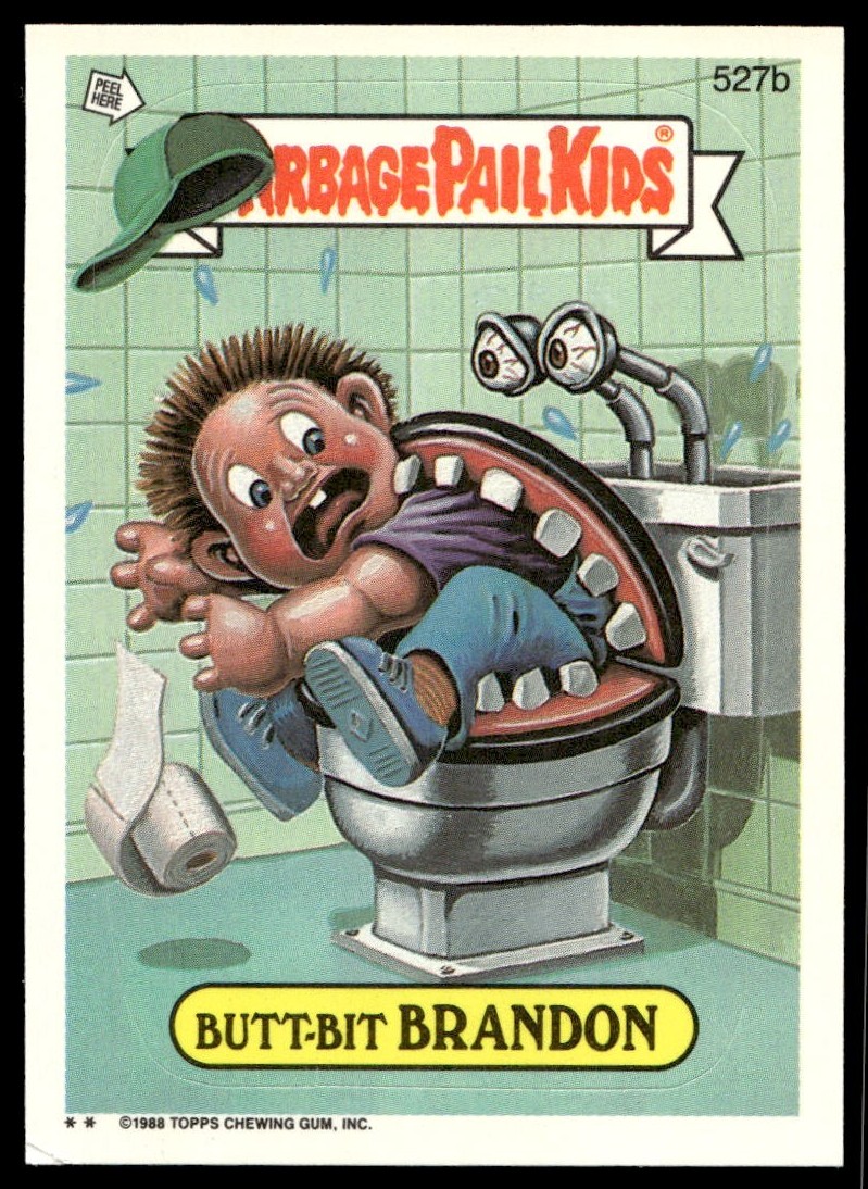1988 Topps Garbage Pail Kids Series 13 #527b Butt-Bit Brandon front