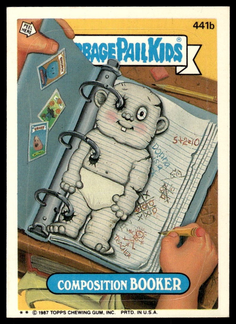 1987 Topps Garbage Pail Kids Series 11 #441b Composition Booker front