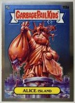 2020 Topps Garbage Pail Kids PURPLE REFRACTOR #113a Alice Island front